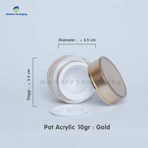 POT ACRYLIC 10GR GOLD