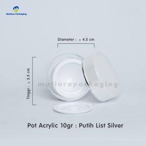 POT ACRYLIC 10GR PUTIH