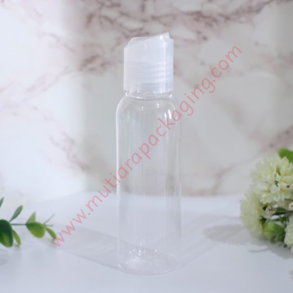 Botol Disktop 100ml Natural tutup Natural