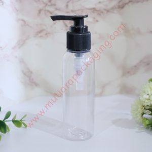 BOTOL PUMP 100ML NATURAL TUTUP NATURAL