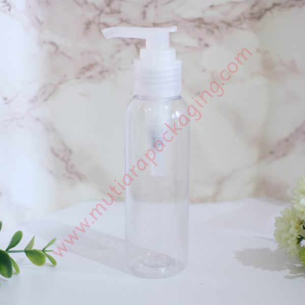 Botol Pump 100ml Natural tutup Natural