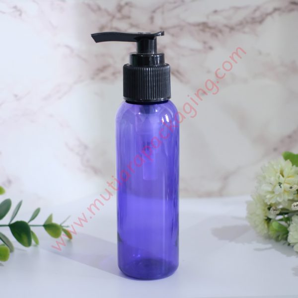 Botol Pump 100ml Purple tutup Hitam