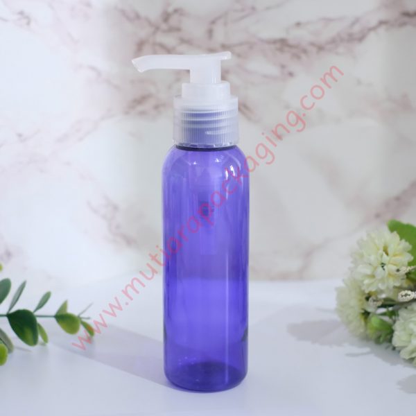 Botol Pump 100ml Purple tutup Natural