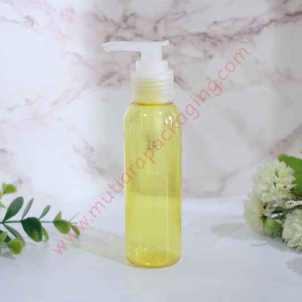 Botol Pump 100ml Yellow tutup Natural