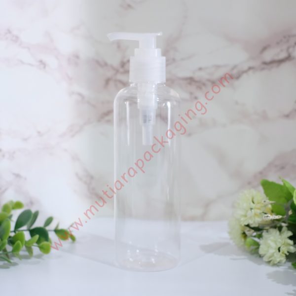 Botol Pump 250ml Natural tutup Natural