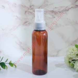 BOTOL SPRAY 100ML AMBER TUTUP PUTIH