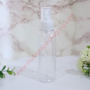 BOTOL SPRAY 100ML NATURAL TUTUP PUTIH