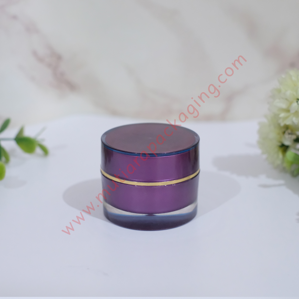  jual  kemasan kosmetik pot  acrylic 10gr ungu murah serta 