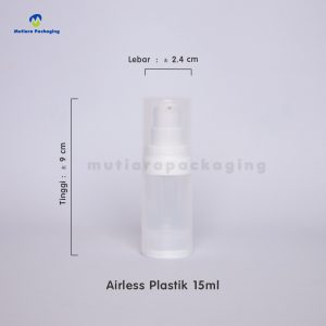 BOTOL AIRLESS PLASTIK 15ML