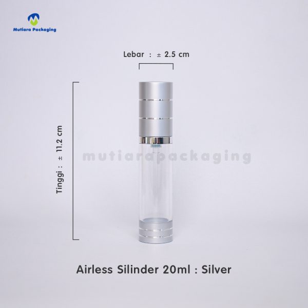 airless silinder silver