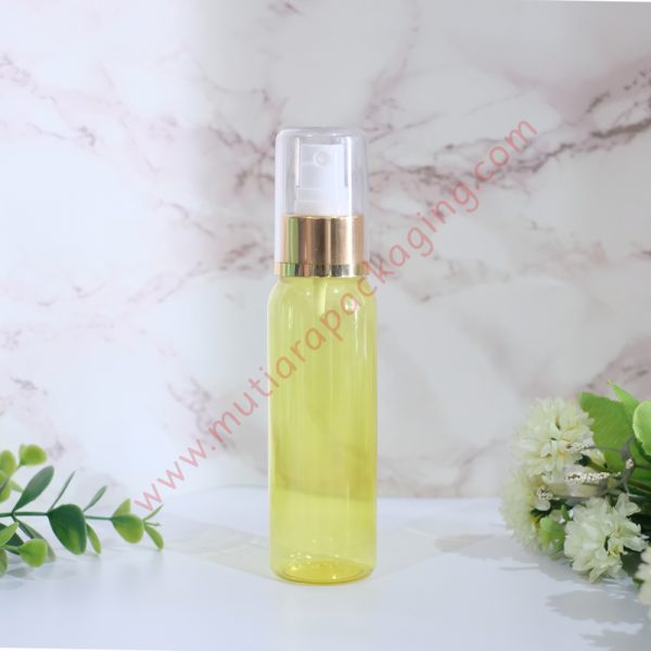 botol Spray 100ml Yellow tutup full Gold