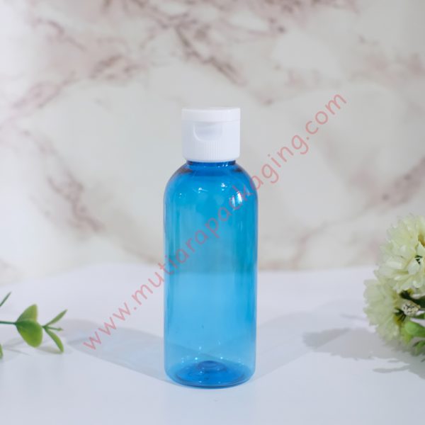 botol fliptop 60ml biru tutup putih