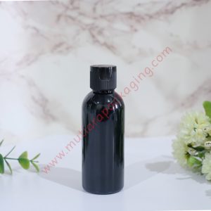 BOTOL FLIPTOP 60ML HITAM TUTUP NATURAL