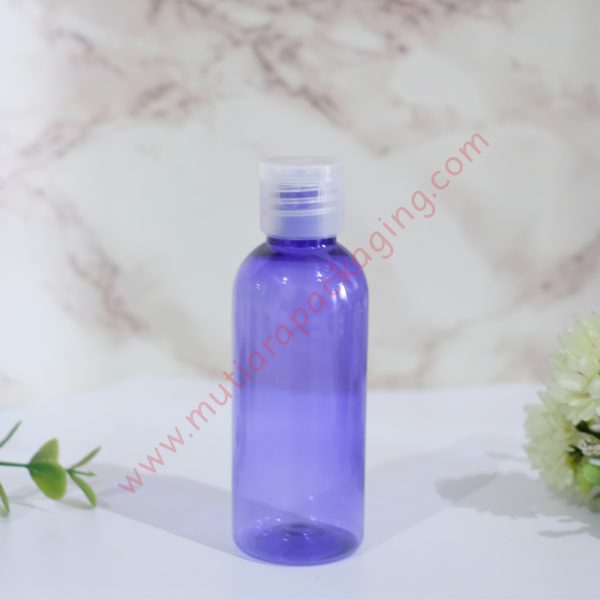 botol fliptop 60ml violet tutup natural