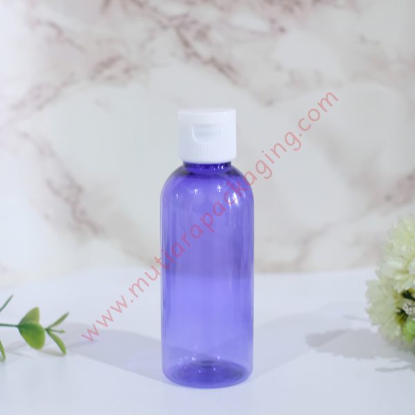 botol fliptop 60ml violet tutup putih