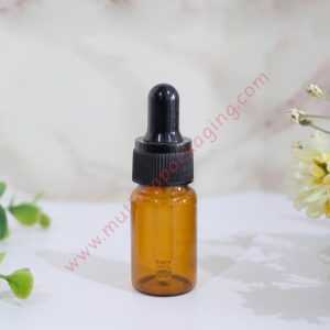 BOTOL PIPET KACA COKLAT 10ML TUTUP PUTIH