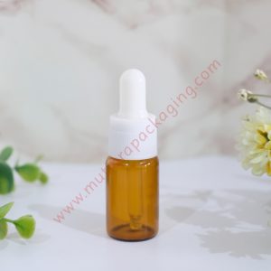 BOTOL PIPET KACA COKLAT 10ML RING GOLD