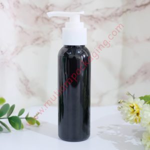 BOTOL PUMP 100ML HITAM TUTUP NATURAL