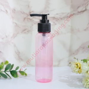 BOTOL PUMP 100ML PINK TUTUP NATURAL