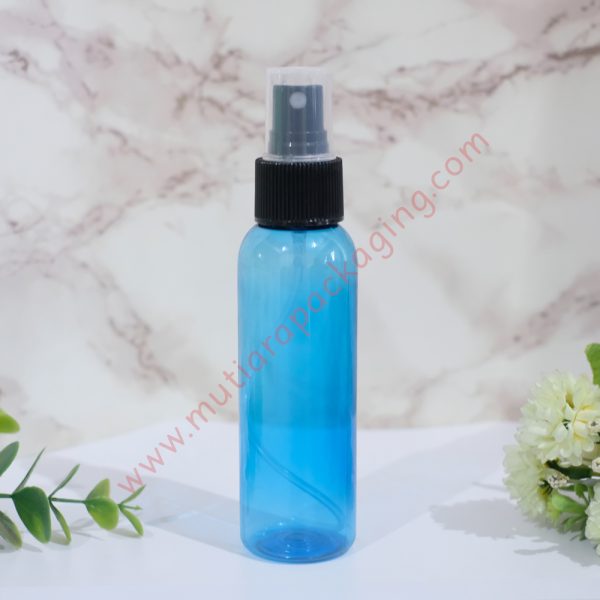 botol spray 100ml biru tutup hitam