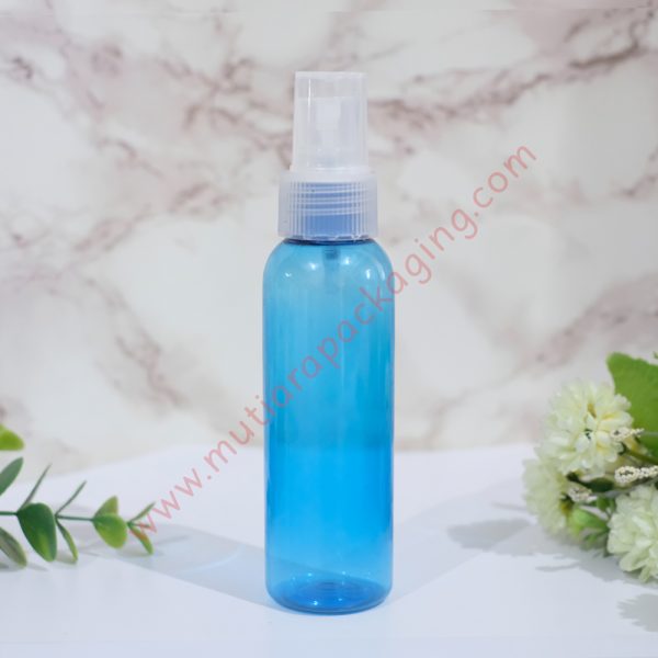 botol spray 100ml biru tutup natural