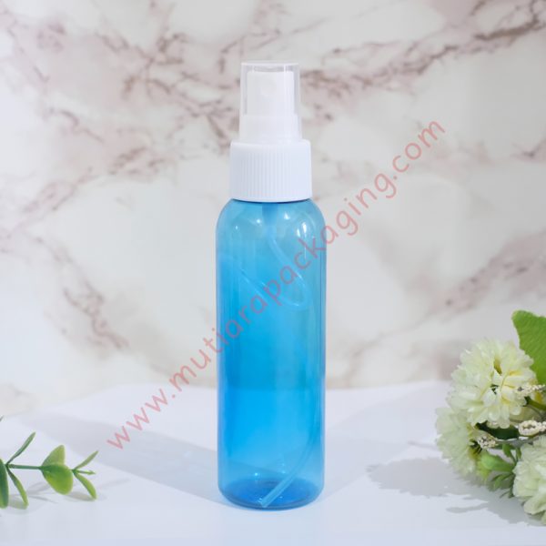 botol spray 100ml biru tutup putih