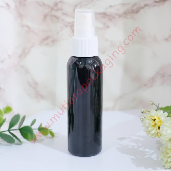 botol spray 100ml hitam tutup putih