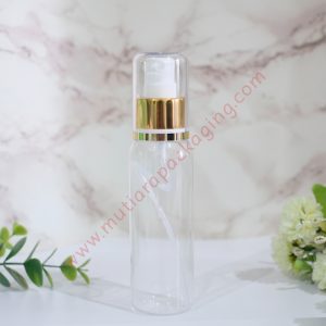 botol spray 100ml natural tutup gold