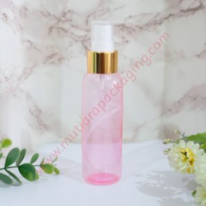 BOTOL SPRAY 100ML PINK TUTUP GOLD FULL