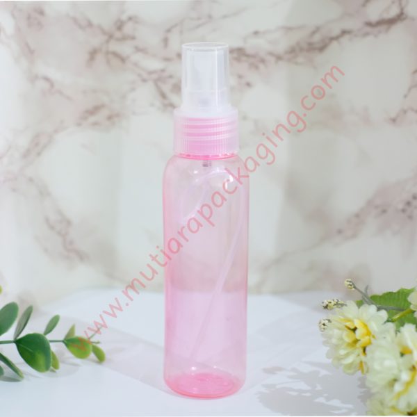 botol spray 100ml pink tutup natural