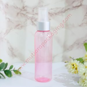 BOTOL SPRAY 100ML PINK TUTUP SILVER