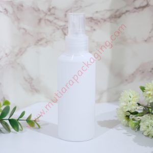 BOTOL SPRAY OVALE 100ML PUTIH TUTUP PUTIH