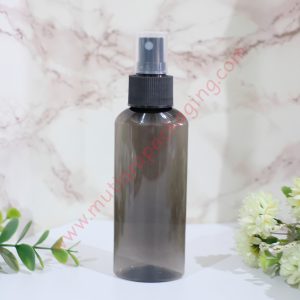 botol spray ovale 100ml hitam tutup hitam