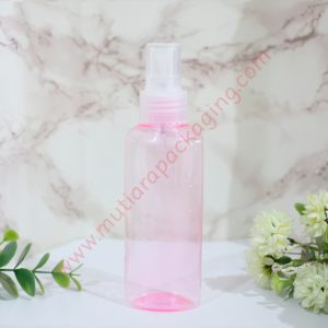 BOTOL SPRAY OVALE 100ML PINK TUTUP HITAM