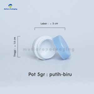 POT PP 5GR PUTIH-BIRU