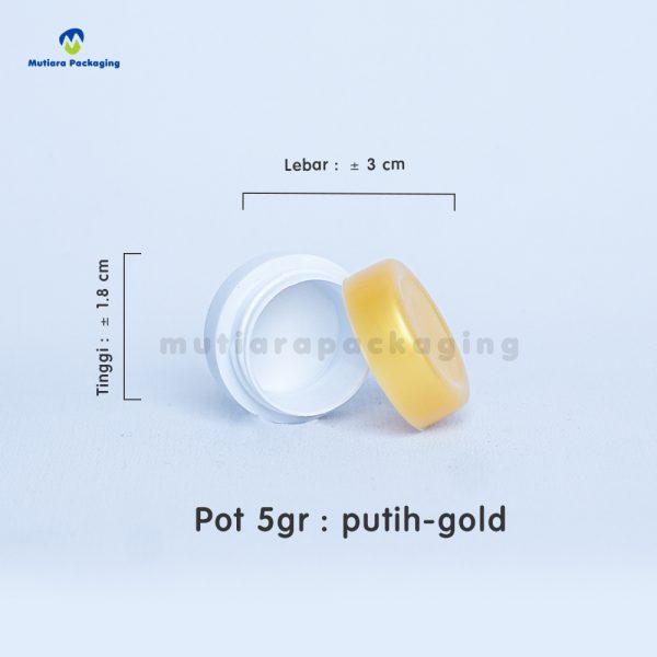 POT PP 5GR PUTIH-GOLD