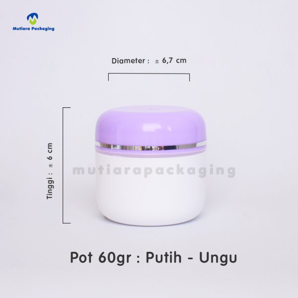 POT PP 60GR PUTIH UNGU