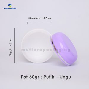 POT PP 60GR PUTIH UNGU