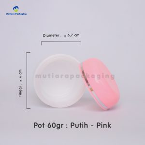 POT PP 60GR PUTIH PINK