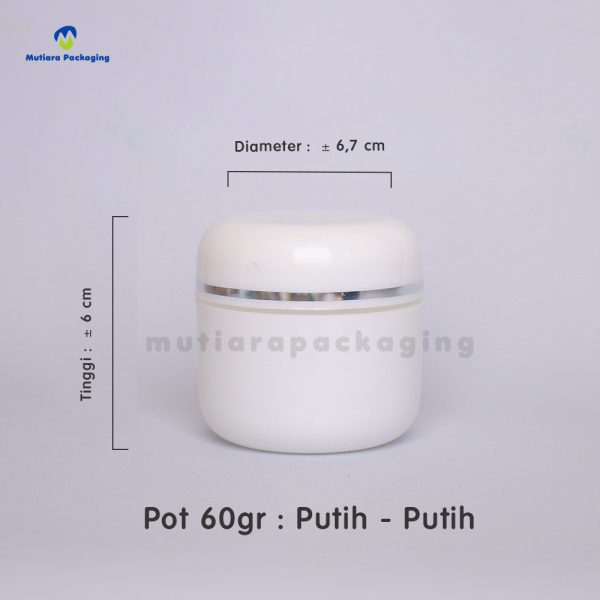 POT PP 60GR PUTIH PUTIH