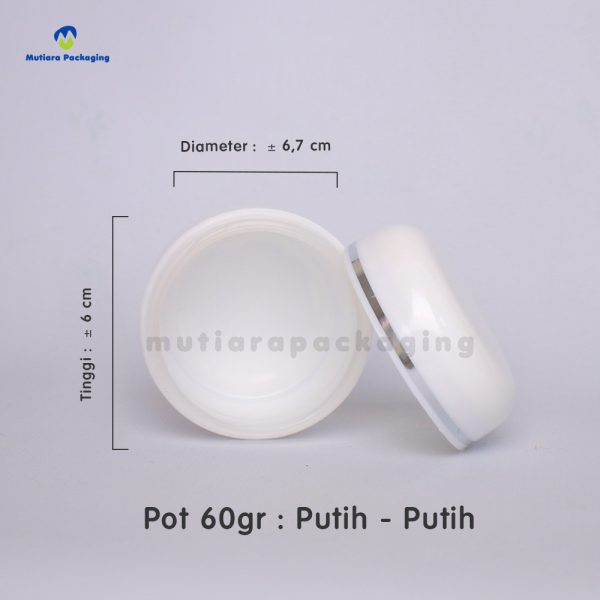 POT PP 60GR PUTIH PUTIH