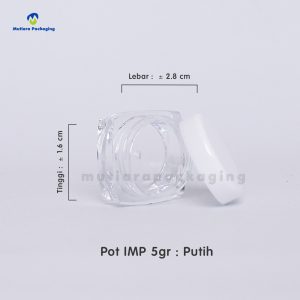 POT IMP 5GR SQUARE PUTIH