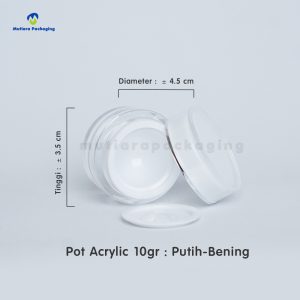 POT ACRYLIC 10GR BENING PUTIH